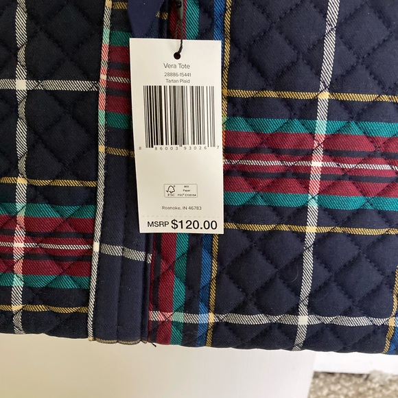 Vera Bradley Vera tote bag in Tarten Plaid - Picture 4 of 5